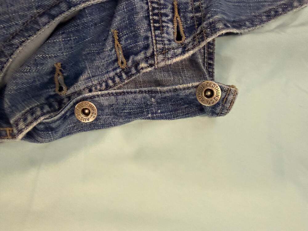 Austin Clothing Co. Vintage Med. Wash Denim Bib Overalls. Farm Rodeo Western. XL - Picture 5 of 8